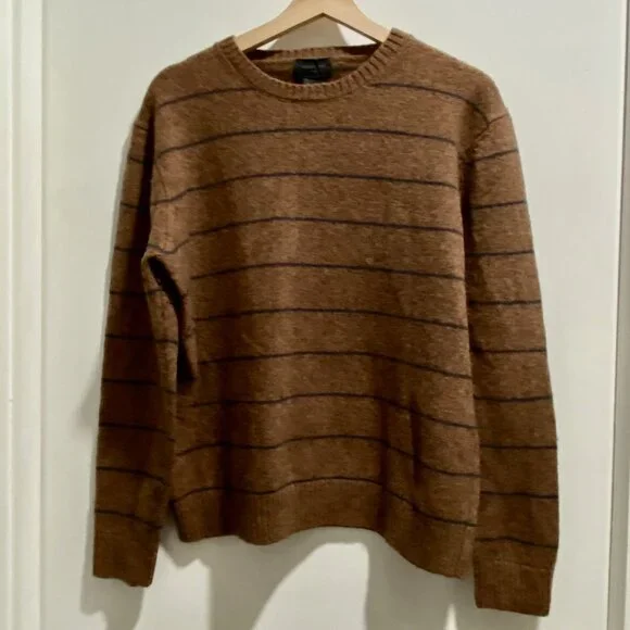 1 Men Woman Magaschoni Merino Wool Minimalist Retro Preppy Grandpa Sweater M/L - Picture 1 of 5